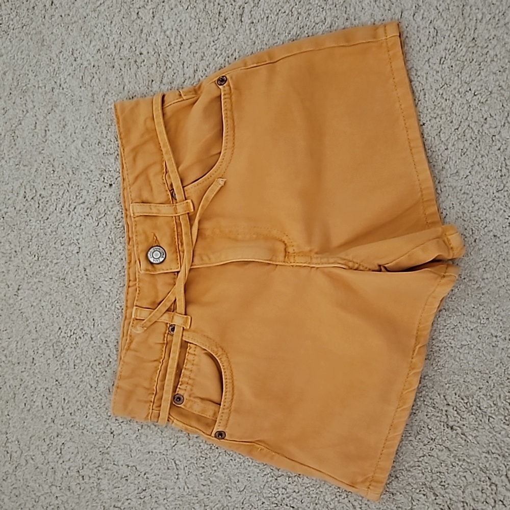 Zara Girls Orange Denim Shorts Size 9
